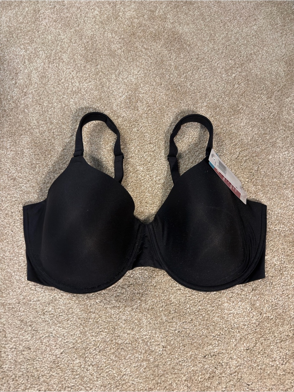 Olga Black Smooth Underwire T-Shirt Bra NWOT